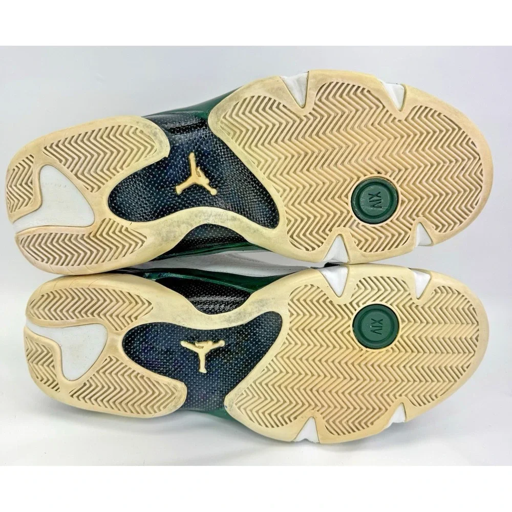 Nike Air Jordan 14 Retro Forest Green White 2005 Size 13 311832-131 No Laces - Picture 16 of 16